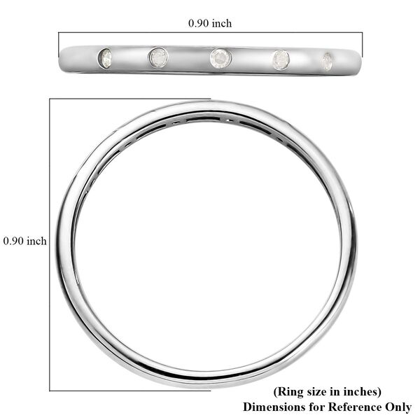 Diamant Bandring, 925 Silber platiniert image number 6