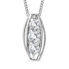 Moissanit Schmuckset 925 Silber platiniert ca. 1,58 ct.