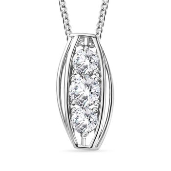 Moissanit Schmuckset 925 Silber platiniert ca. 1,58 ct.