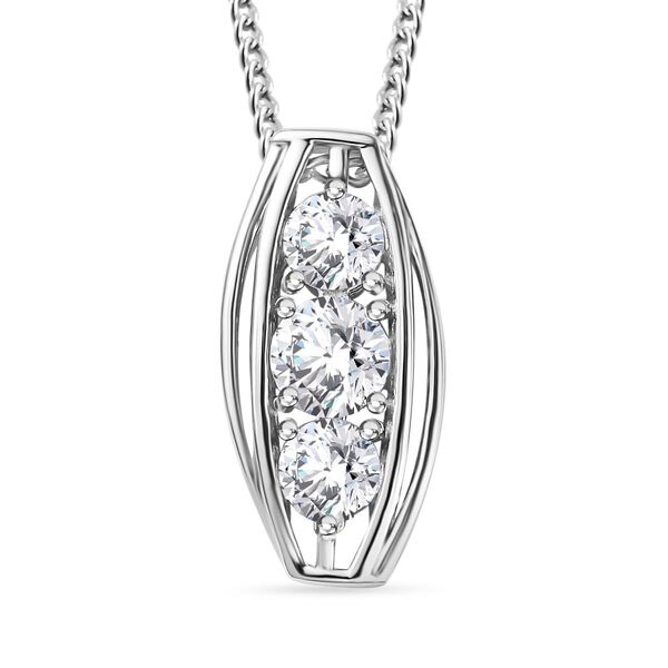 Moissanit Anh&auml;nger mit 45cm Kette - 1,58 ct.