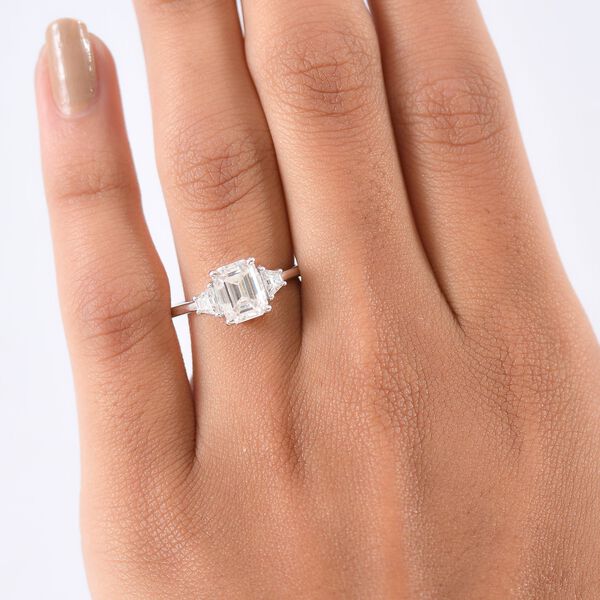 D'Joy Moissanit Ring 925 Silber rhodiniert (Größe 17.00) (10-15 Werktage Lieferzeit) ca. 2.94 ct image number 2