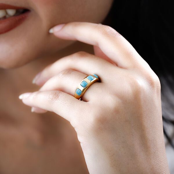 Amerikanischer natürlicher Sleeping Beauty Türkis-Ring - 1,66 ct. image number 3