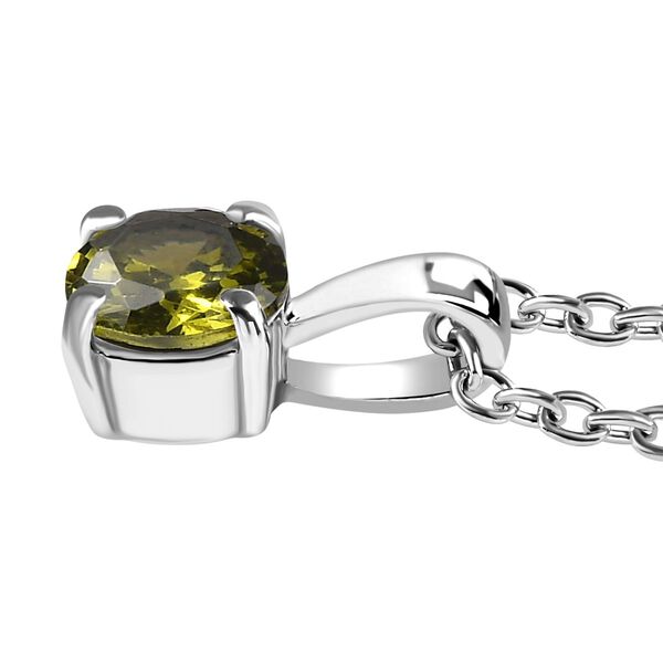 Peridot Zirkonia Schmuckset  Edelstahl image number 9