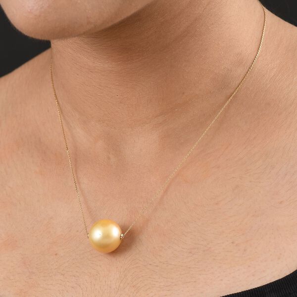 AAA Goldene S&uuml;dseeperle 50cm Halskette in 750 Gold image number 3