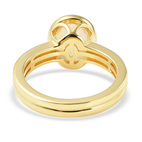 Nat&uuml;rlicher, &auml;thiopischer Opal-Ring, 925 Silber Gelbgold Vermeil  ca. 1,45 ct image number 4