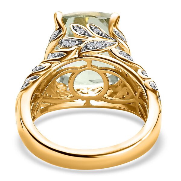 Prasiolith und Zirkon Ring - 6,52 ct. image number 5