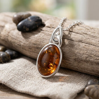 Bernstein Halskette ca. 43 cm mit 2.5 cm extender, 925 Silber