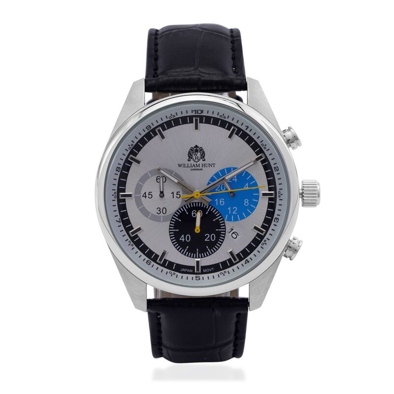 William Hunt - Echtleder-Armbanduhr im Hollywood-Glamour-Stil, 5ATM Wasserdicht, Japanisches Uhrwerk, weiß image number 0