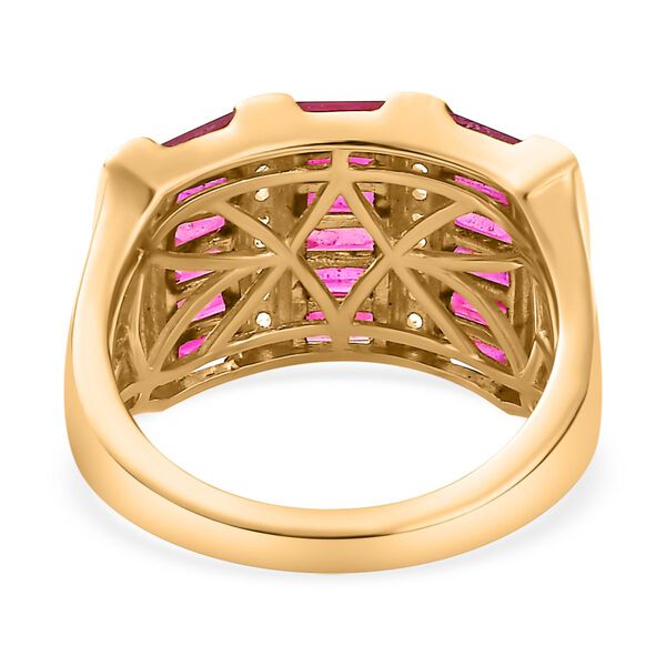 Afrikanischer Rubin und Zirkon-Ring - 3,37 ct. image number 6