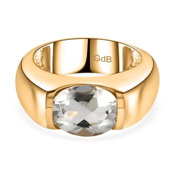 Prasiolith Ring Messing,  (Gr&ouml;&szlig;e 21.00) ca. 2.16 ct