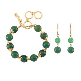 Grünes Aventurin-Schmuckset - 185 ct.