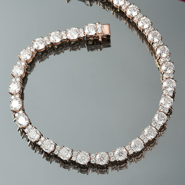 D’Joy Moissanit Armband, 925 Silber 750 Roségold Vermeil image number 2