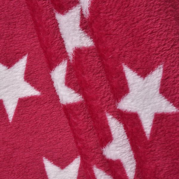 Bedruckte Flanell-Decke, gestrickt, rot image number 9