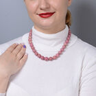 Rhodonit Perlen-Halskette in Silber image number 2