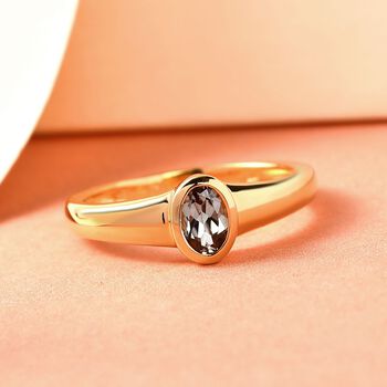 AAA Turkizit-Ring, 925 Silber Gelbgold Vermeil (Gr&ouml;&szlig;e 20.00) ca. 0.48 ct