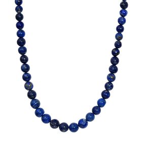 Lapislazuli Halskette ca. 45 cm+ 5 cm Extender, Edelstahl ca. 215,00 ct.