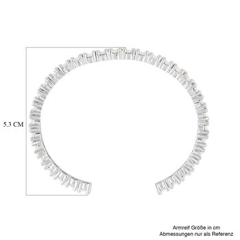 Wei&szlig;er Zirkonia Armreif ca. 16.5-19.0 cm, ca. 10.00 ct