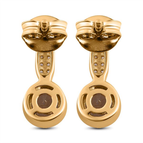 AAA Turkizit und wei&szlig;e Zirkon-Ohrringe - 1,39 ct. image number 5