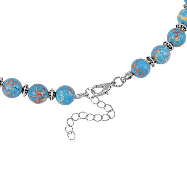 2er Set - Imperial Jaspis Halskette und Ohrringe, Antik-silber, ca. 252.50 ct image number 5