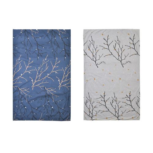 6er Set, Bettwäsche, 2 Deckenbezüge 135x200cm, 2 Kissenbezüge 40x80cm, 2 Kissenbezüge 80x80cm, Blau image number 1