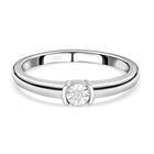 Weißer Diamant Ring, 925 Silber platiniert (Größe 17.00) image number 0