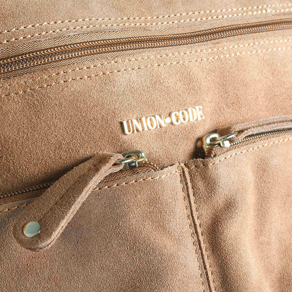 Crossbody Tasche aus 100% echtem Leder, Größe 33x3,8x25,4 cm, Hellbraun image number 8