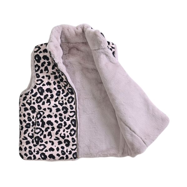 Wendbare Weste mit Kunstfell-Futter, Beige image number 2