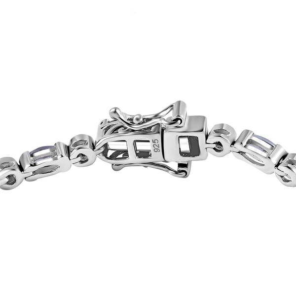 Tansanit und Zirkon Armband, 19 cm - 4,18 ct. image number 6