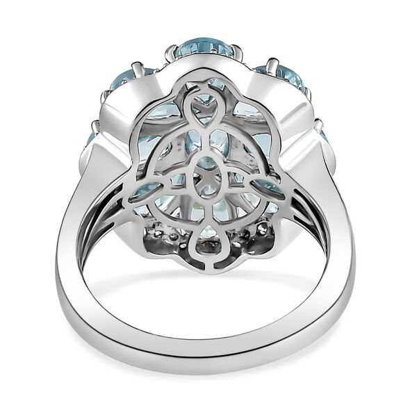 Espirito Santo Aquamarin und Zirkon Ring, ca. 3,92 ct. image number 7