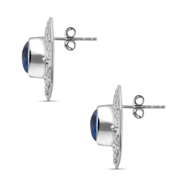 Royal Bali Kollektion - Regenbogen Mondstein Ohrringe 925 Silber ca. 2.53 ct image number 3