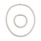 Weißer Kristall Schmuckset Reines Messing