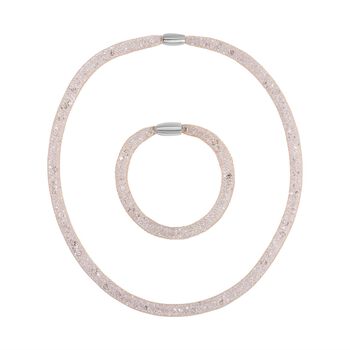 Wei&szlig;er Kristall Schmuckset Reines Messing