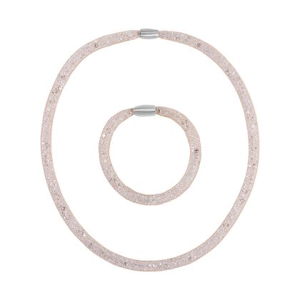 Wei&szlig;er Kristall Schmuckset Reines Messing