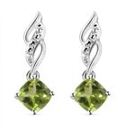 Natürliche Peridot-Ohrringe, 925 Silber ca. 1,20 ct