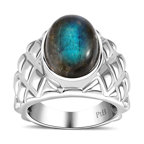 Labradorit Ring Messing (Größe 17.00) ca. 6,95 ct image number 5