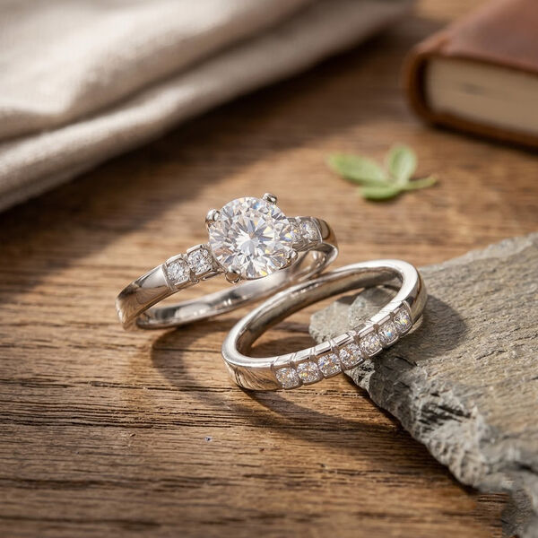 LUSTRO STELLA - Wei&szlig;er Zirkonia Ring 925 Silber rhodiniert (Gr&ouml;&szlig;e 19.00) image number 1