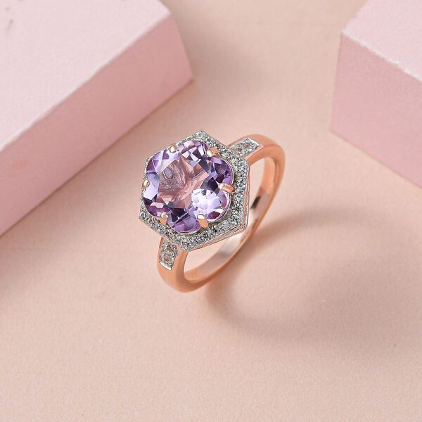 GP Italian Garden Kollektion - Rosa Amethyst, Zirkon und Kanchanaburi blauer Saphir-Ring - 4 ct. image number 2
