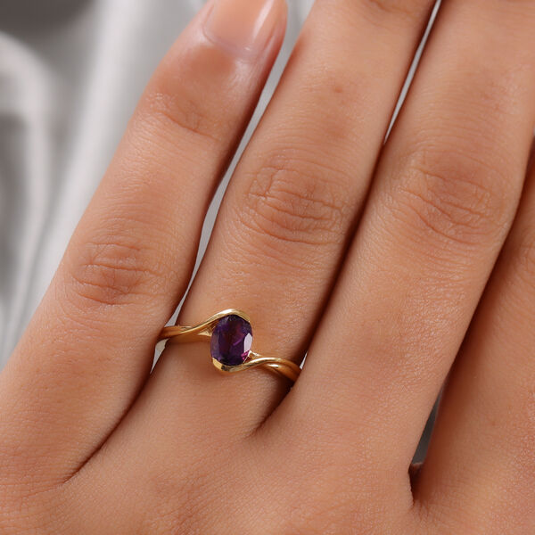 Marokkanischer Amethyst Ring 925 Silber vergoldet  ca. 0,69 ct image number 3