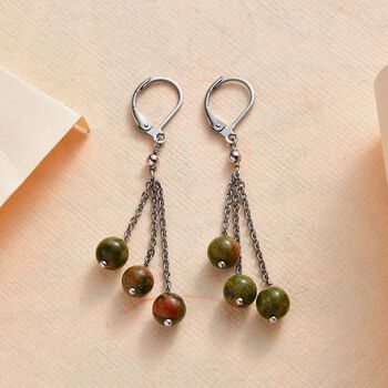 Unakite Ohrringe - 10 ct.