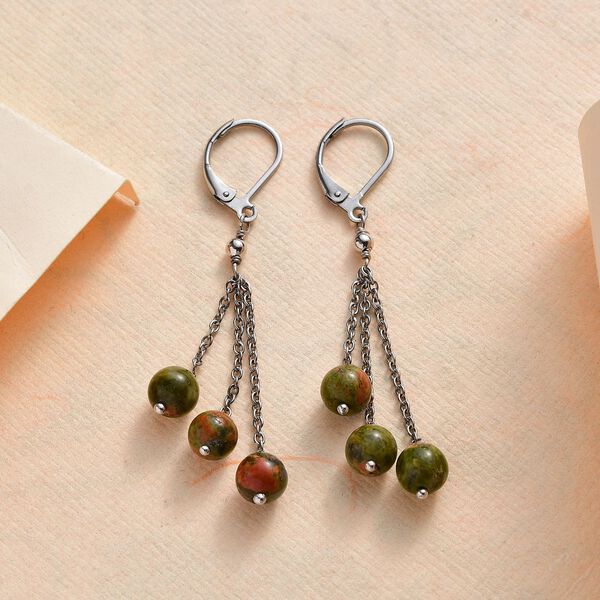 Unakite Ohrringe - 10 ct. image number 2