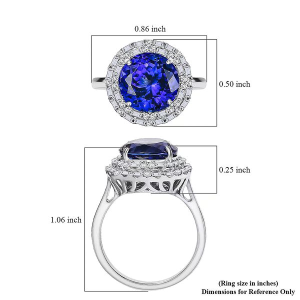 RHAPSODY AAAA Tansanit und Diamant Ring in 950 Platin - 6,67 ct. image number 5