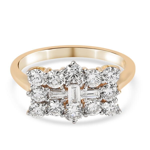 Wei&szlig;er Diamant I Ring 750 Gold  ca. 1.01 ct