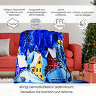 Superweiche Fleecedecke mit Weihnachtsmotiv, Größe 130x170 cm, Blau image number 1