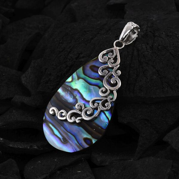 Royal Bali Kollektion - Abalone Muschel Anhänger 925 Silber image number 3