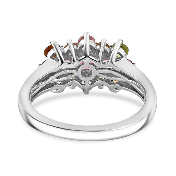 AA Mehrfarbig-Turmalin Ring 925 Silber rhodiniert (Größe 16.00) ca. 1,10 ct image number 13