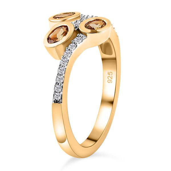 AA nat&uuml;rlicher, goldener Tansanit und Zirkon-Ring - 0,79 ct. image number 5