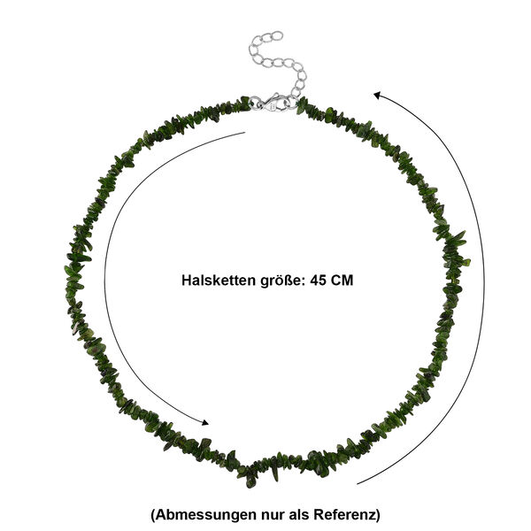 Nat&uuml;rliche Chromdiopsid 45+5cm Halskette - 80 ct. image number 7
