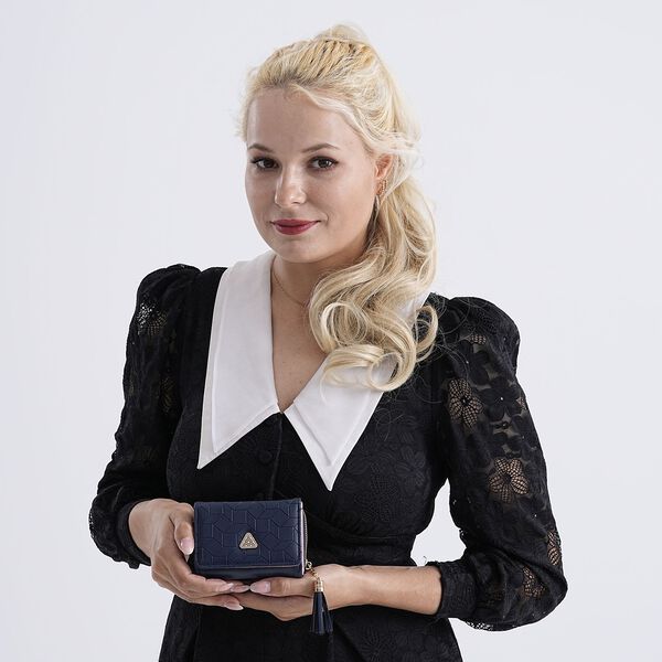 Geldb&ouml;rse mit RFID-Schutz, 11x8x4cm, Dunkelblau image number 2