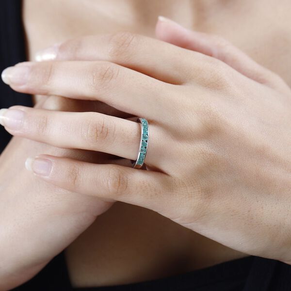 Kagem sambischer Smaragd-Ring, 925 Silber rhodiniert - 0,73 ct. image number 3