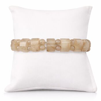 Strahlen Silber Quarz Armband Flexibel (ca. 18-19 cm) ca. 145,00 ct.